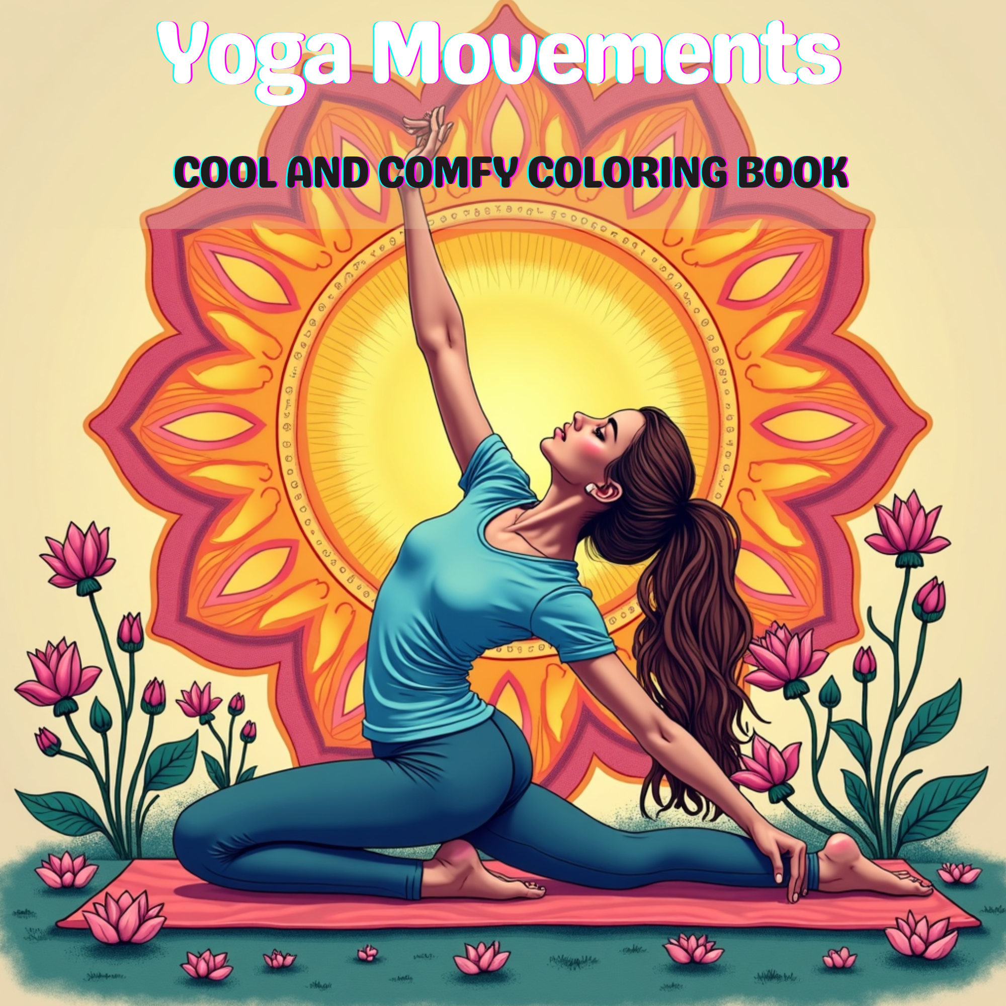 yoga movements coloring books