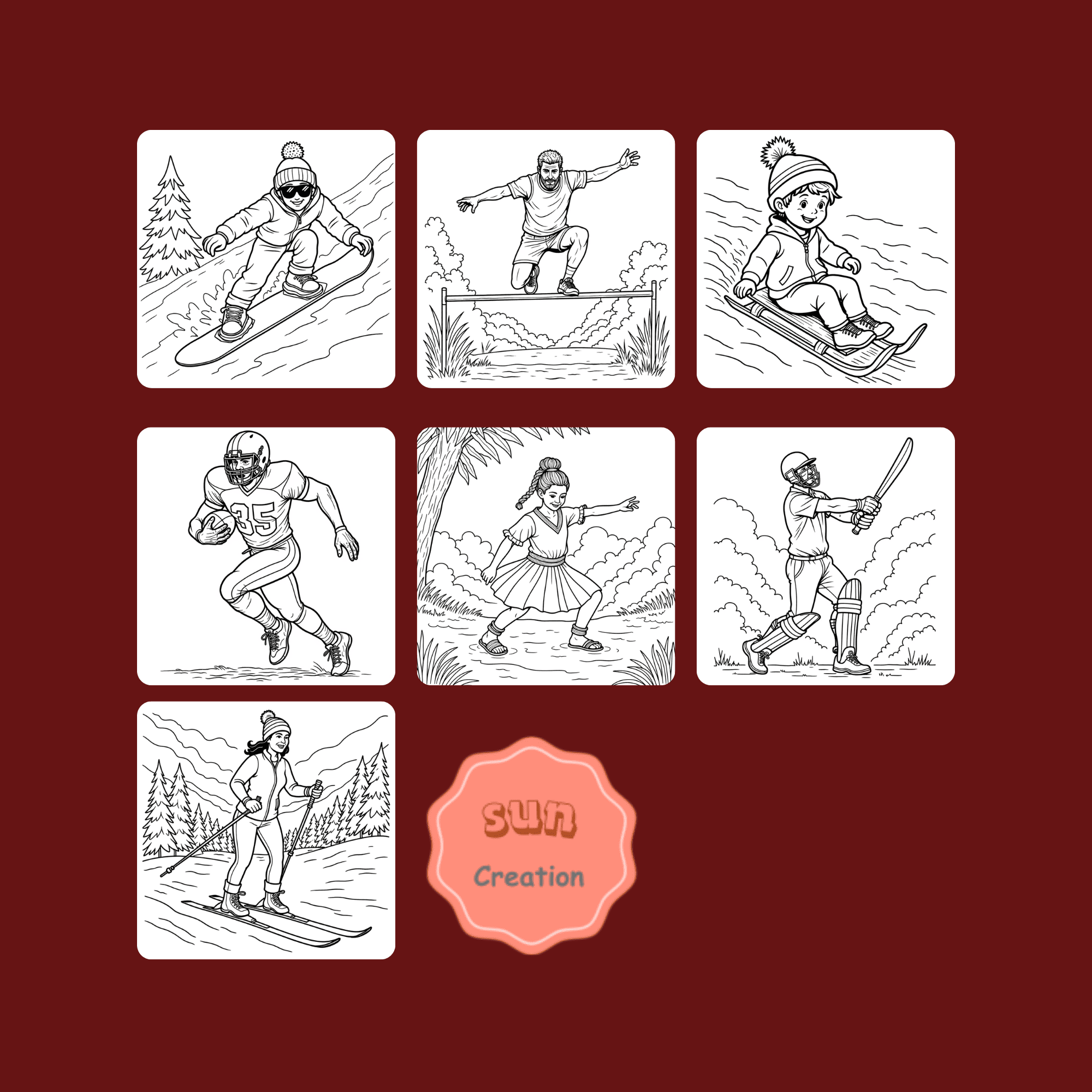 2 (9) sport lover coloring books