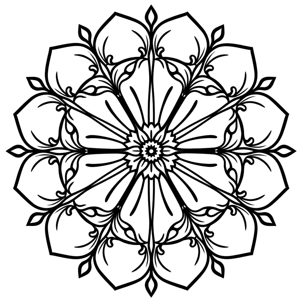 29 Flower Mandala Bliss coloring page