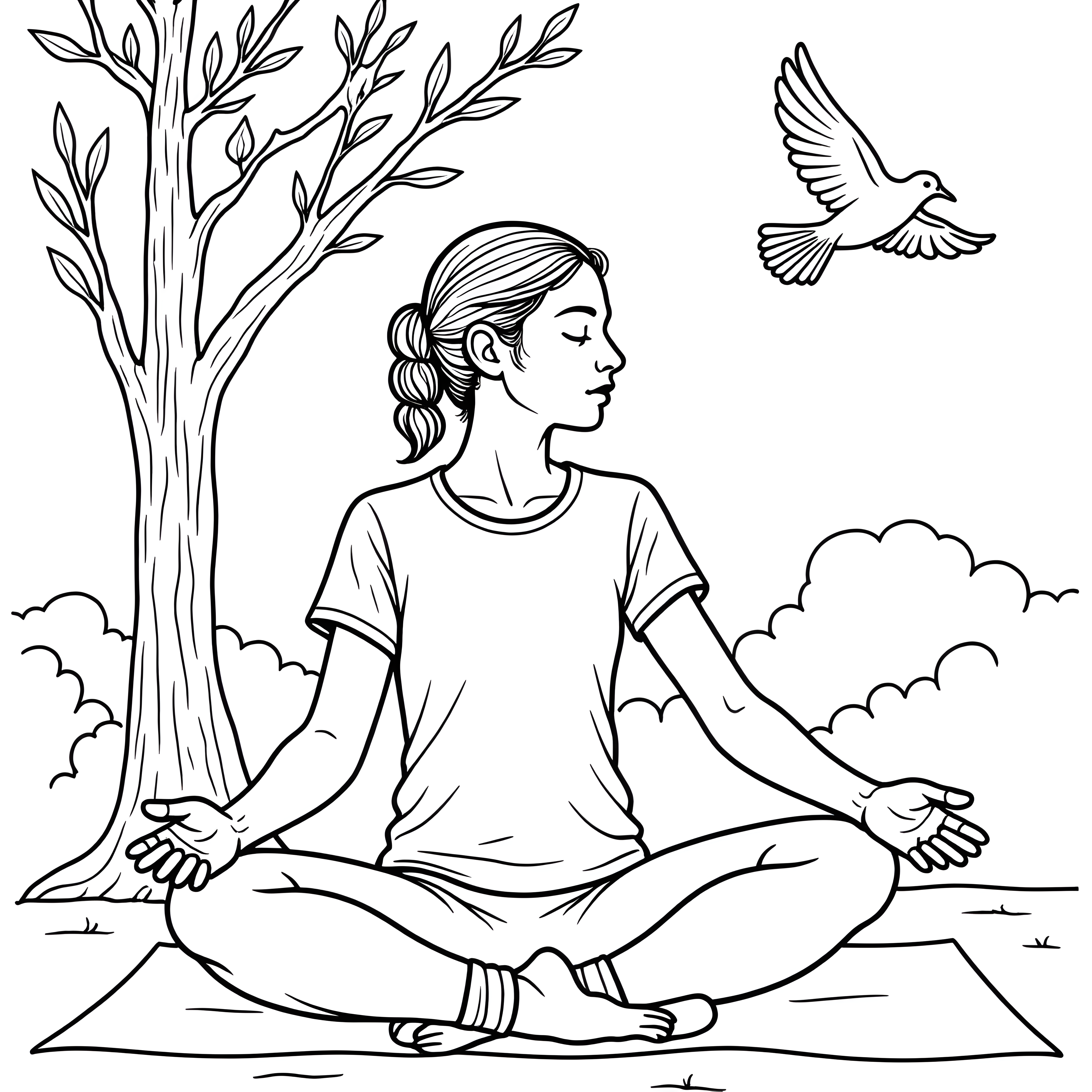 yoga movement coloring book