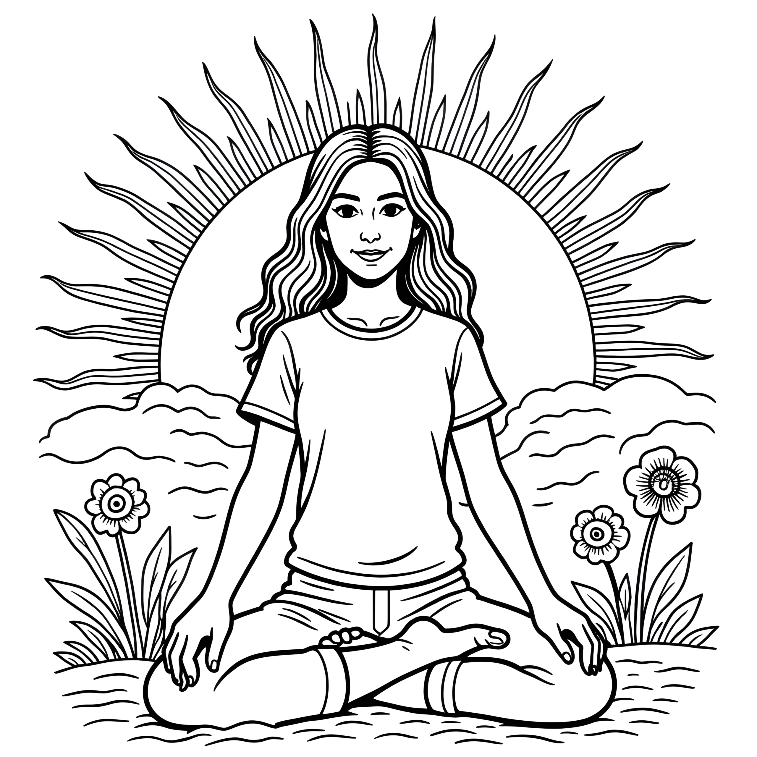 yoga movements coloring books